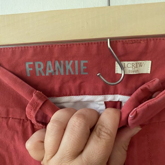 J. Crew Factory Frankie Shorts Women's Size 4 Stretch Rust Modest Pockets - Picture 2 of 4